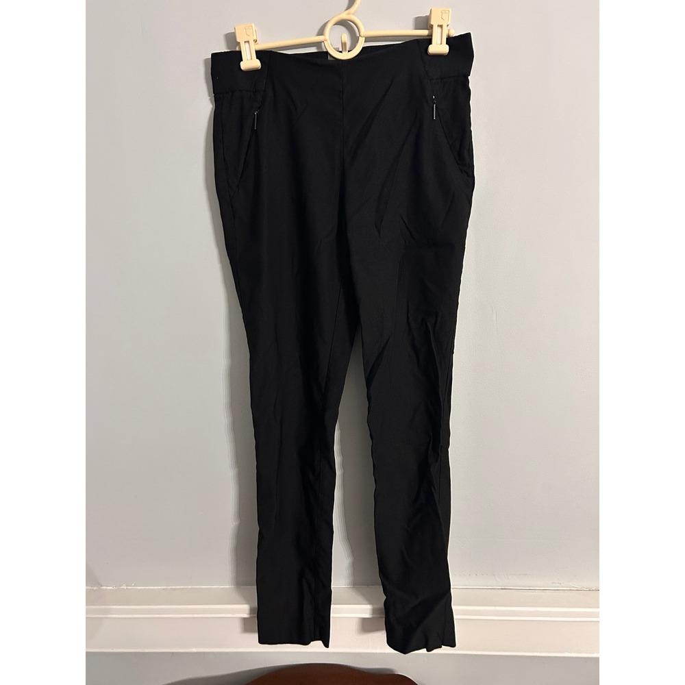 Anne Klein Womens Black Stretch Pull On Dress Pants Slim Leg Size S
